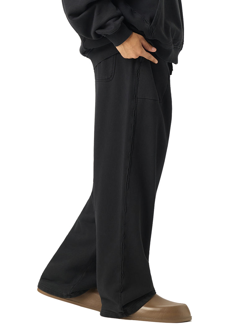 Raw-Seam Enzyme Washed Sweatpants