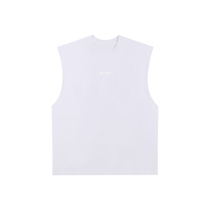 Raw Edge Cotton Tank Top