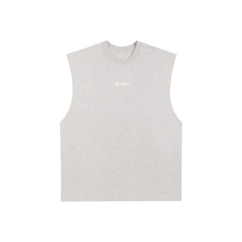 Raw Edge Cotton Tank Top