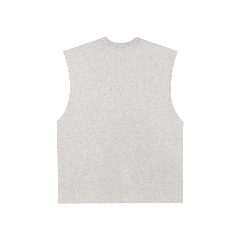 Raw Edge Cotton Tank Top