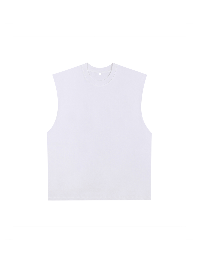 Raw Edge Cotton Tank Top