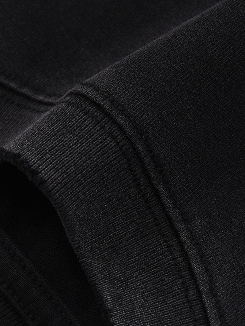 Snow Wash Raw Edge Cotton T-Shirt