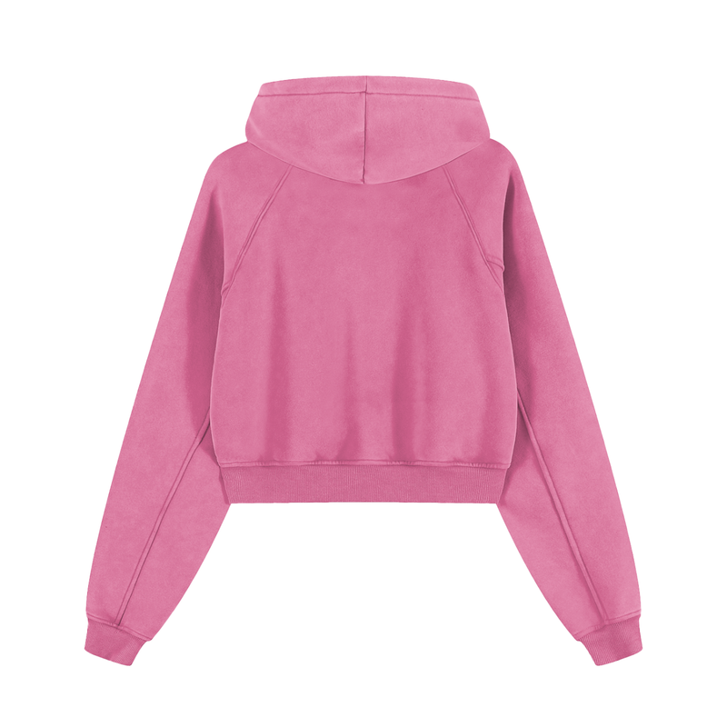 Snow Washed Cropped Hoodie