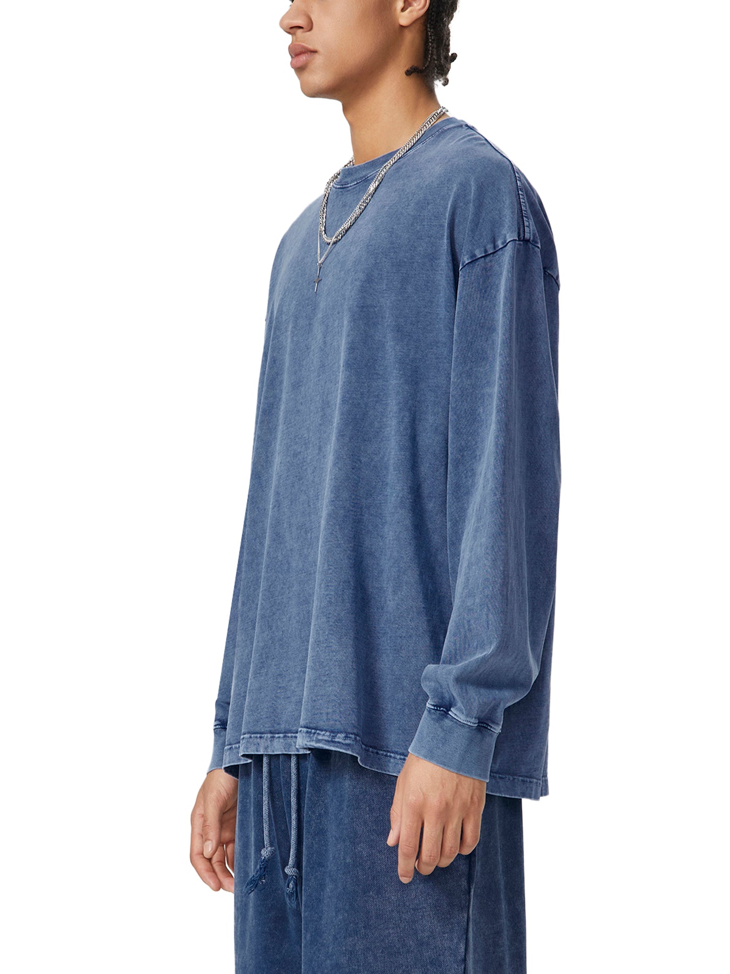 Snow Washed Oversize Long Sleeve T-shirt