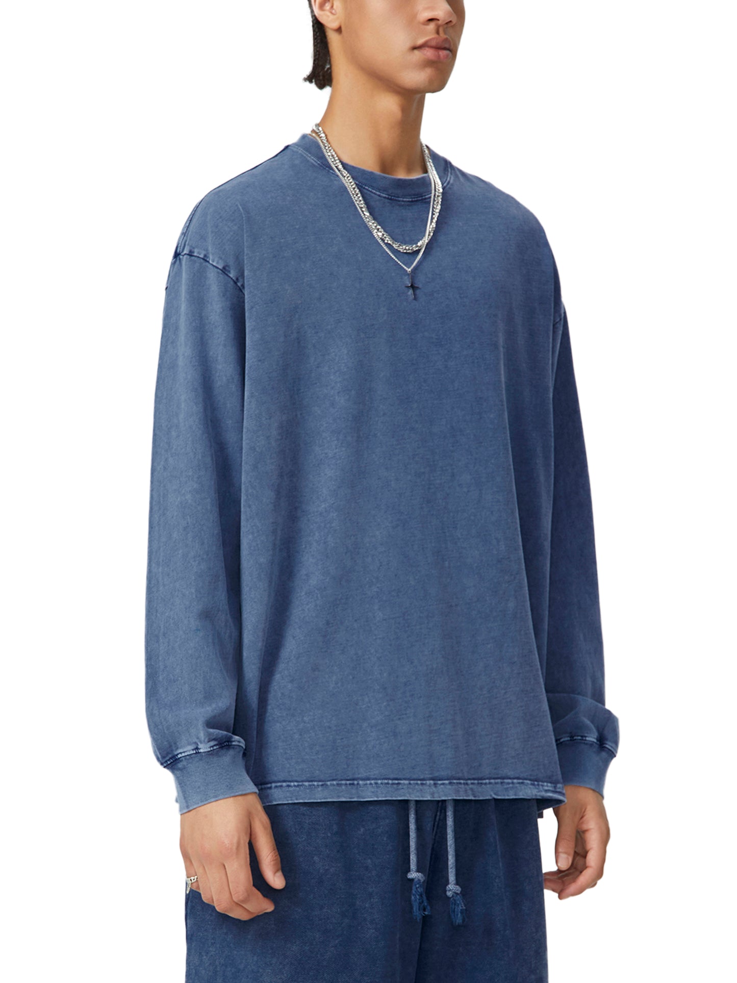 Snow Washed Oversize Long Sleeve T-shirt