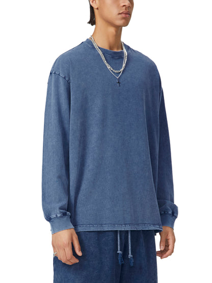 Snow Washed Oversize Long Sleeve T-shirt