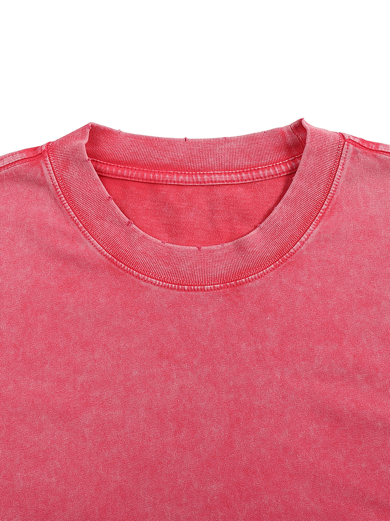 Snow Washed Oversize Long Sleeve T-shirt