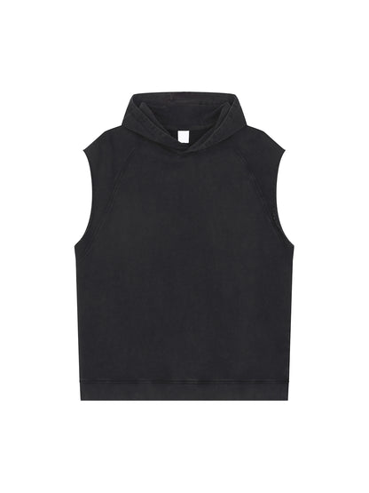Snow Washed Sleeveless Hoodie