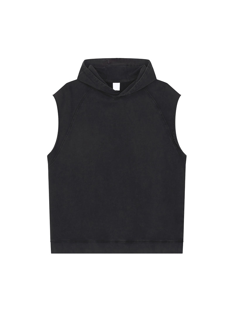 Snow Washed Sleeveless Hoodie