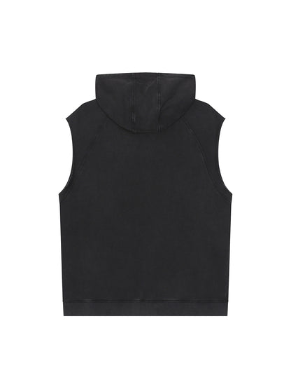 Snow Washed Sleeveless Hoodie