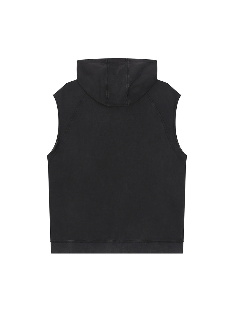 Snow Washed Sleeveless Hoodie