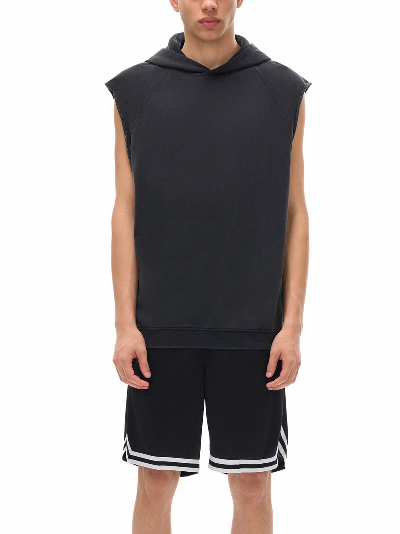 Snow Washed Sleeveless Hoodie