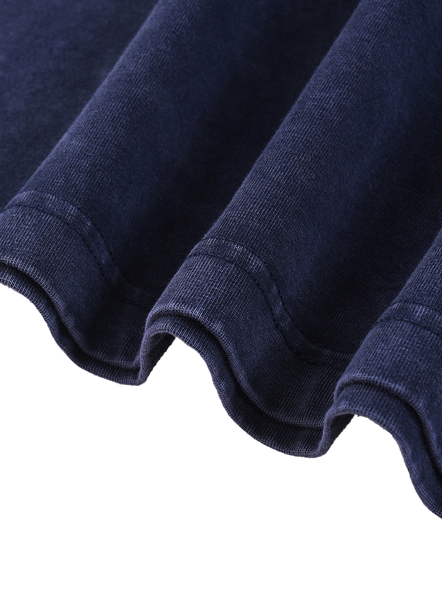 Snow Washed V-Neck Cotton T-Shirt