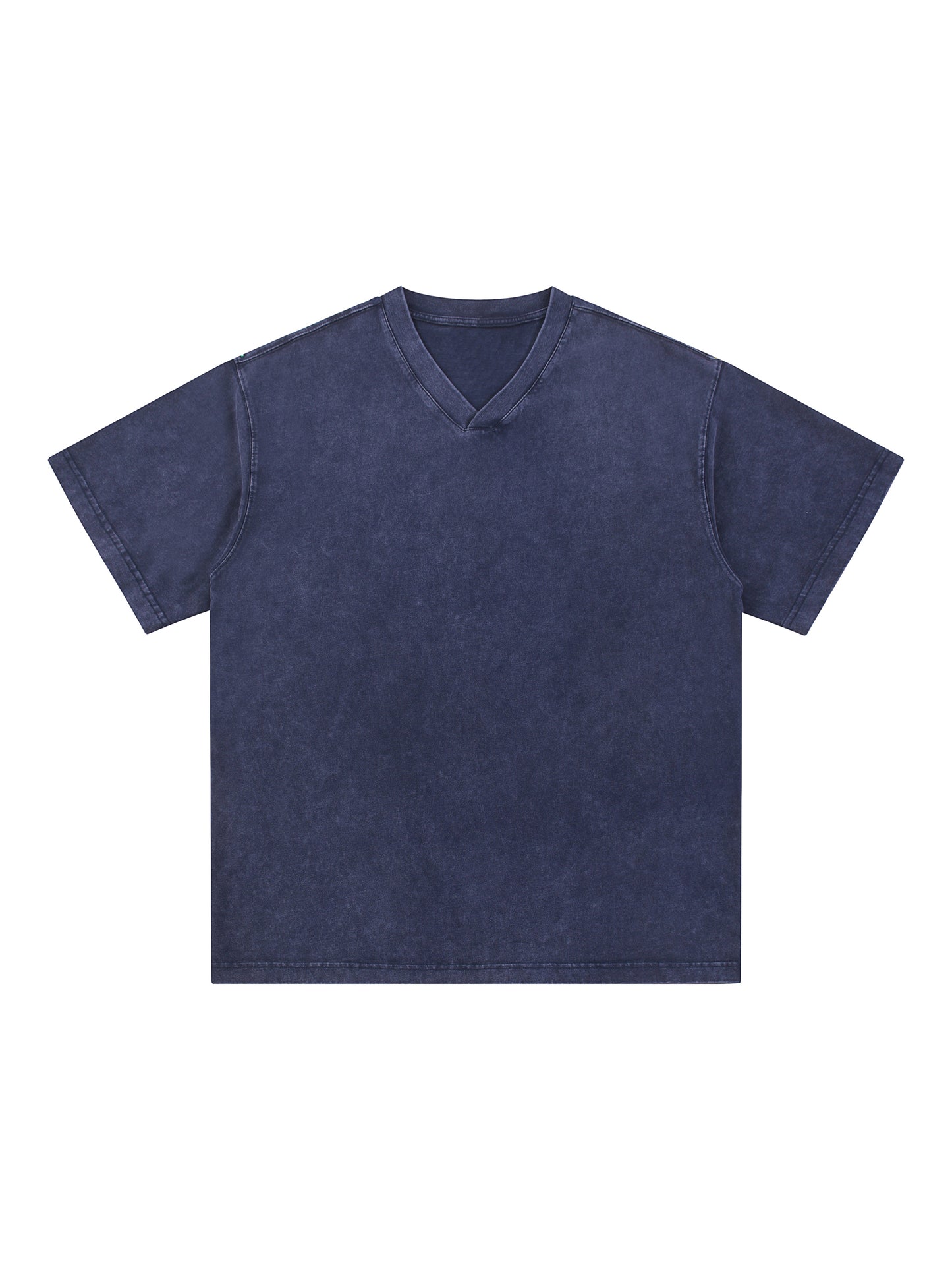 Snow Washed V-Neck Cotton T-Shirt