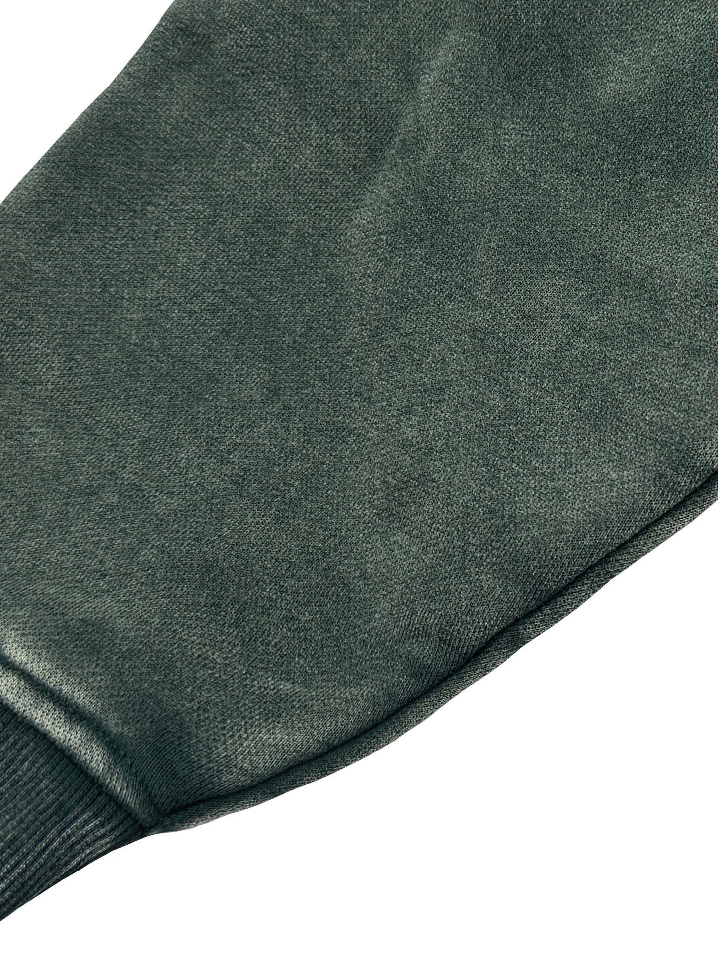 Snow Washed Zip-Through Fleece Hoodie