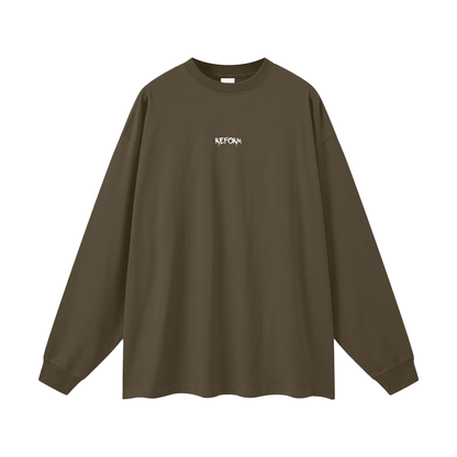 Streetwear Unisex Cotton Long Sleeve Tee