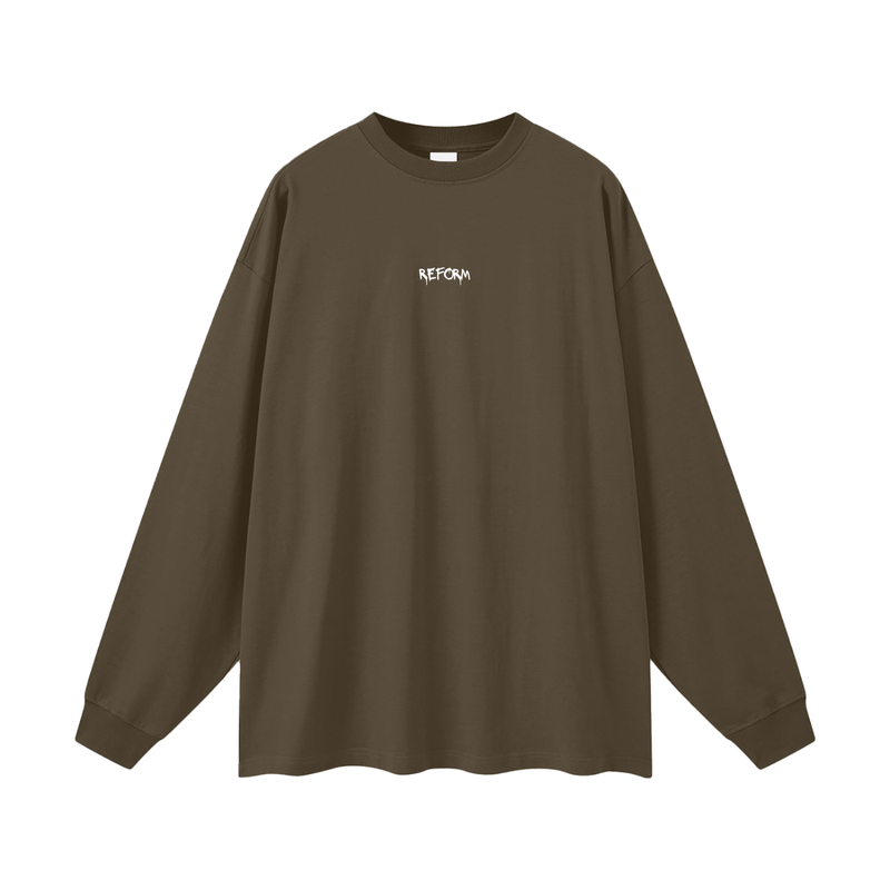 Streetwear Unisex Cotton Long Sleeve Tee