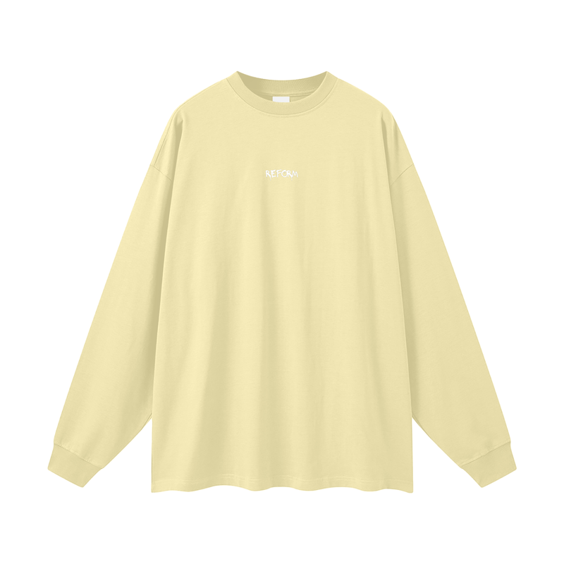 Streetwear Unisex Cotton Long Sleeve Tee