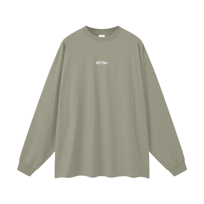 Streetwear Unisex Cotton Long Sleeve Tee