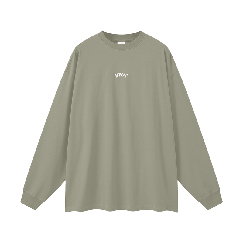 Streetwear Unisex Cotton Long Sleeve Tee