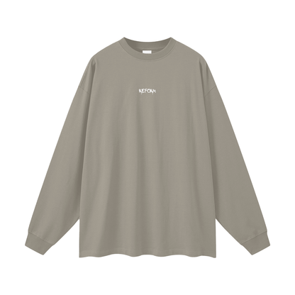 Streetwear Unisex Cotton Long Sleeve Tee