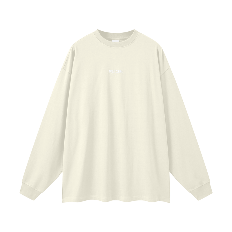 Streetwear Unisex Cotton Long Sleeve Tee