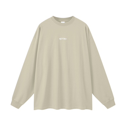 Streetwear Unisex Cotton Long Sleeve Tee
