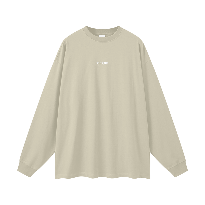 Streetwear Unisex Cotton Long Sleeve Tee