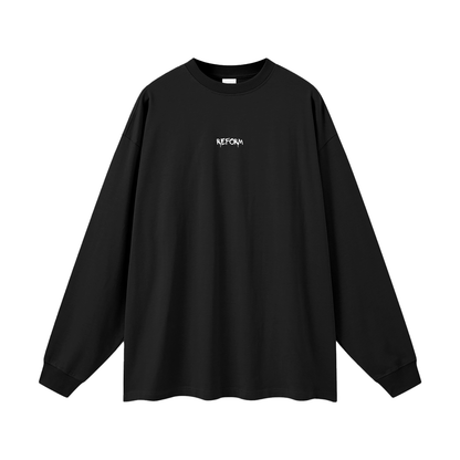 Streetwear Unisex Cotton Long Sleeve Tee