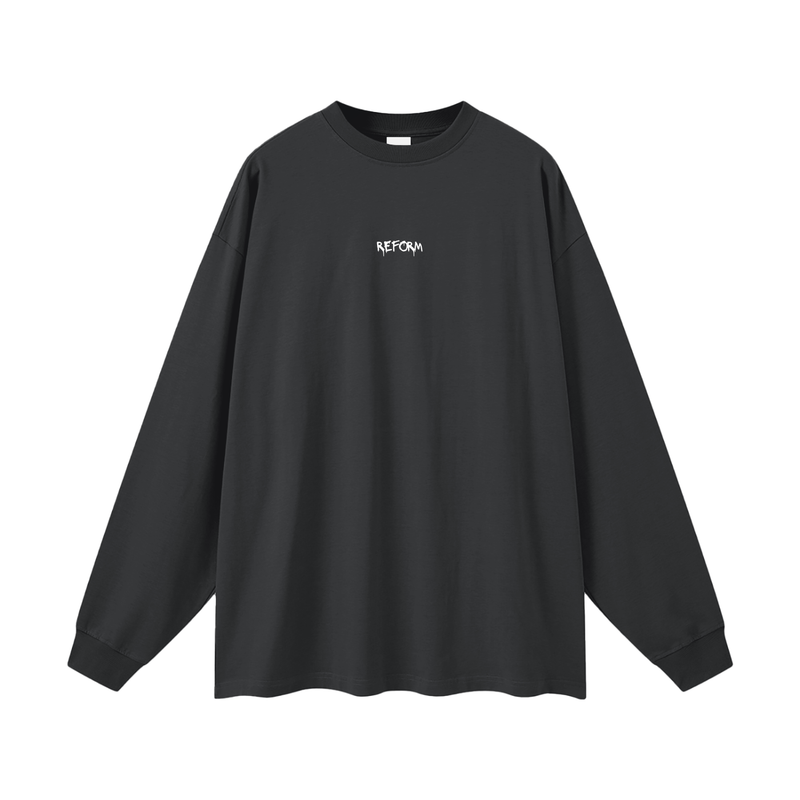 Streetwear Unisex Cotton Long Sleeve Tee