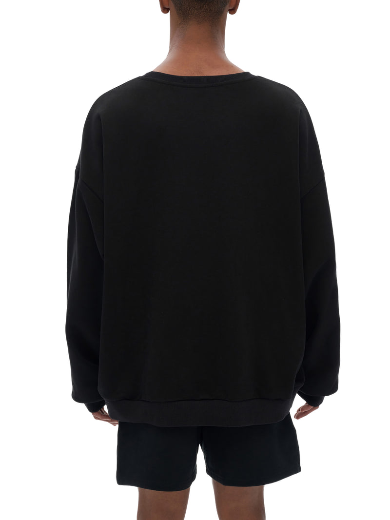 Unisex Drop Shoulder Oversized Fleece Sweatshirt