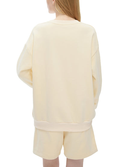 Unisex Drop Shoulder Oversized Fleece Sweatshirt