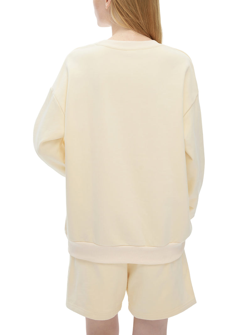 Unisex Drop Shoulder Oversized Fleece Sweatshirt