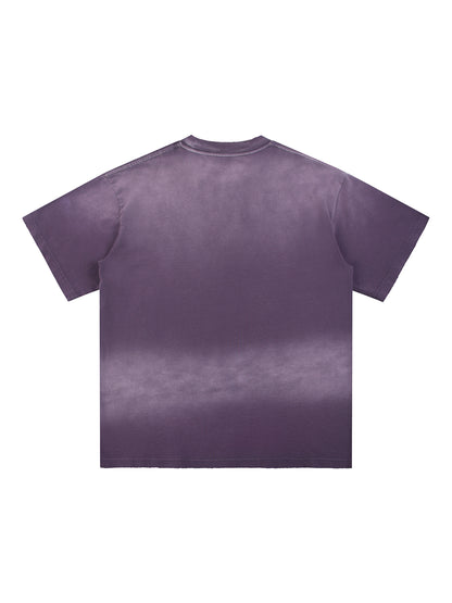 Sun Fade Hand-Frayed Cotton T-Shirt