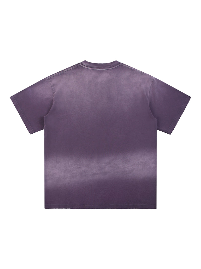 Sun Fade Hand-Frayed Cotton T-Shirt
