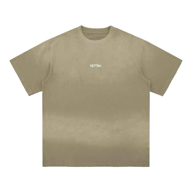 Sun Fade Hand-Frayed Cotton T-Shirt
