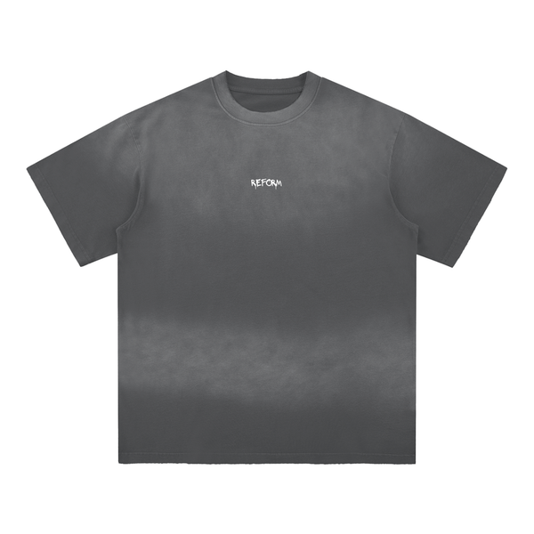 Sun Fade Hand-Frayed Cotton T-Shirt