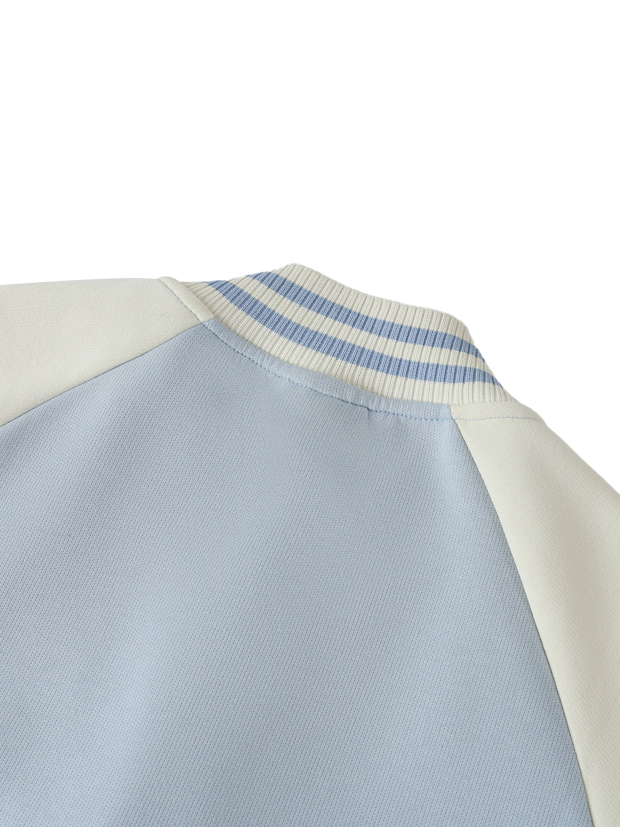 Two Tone Raglan Sleeve Varsity Jacket