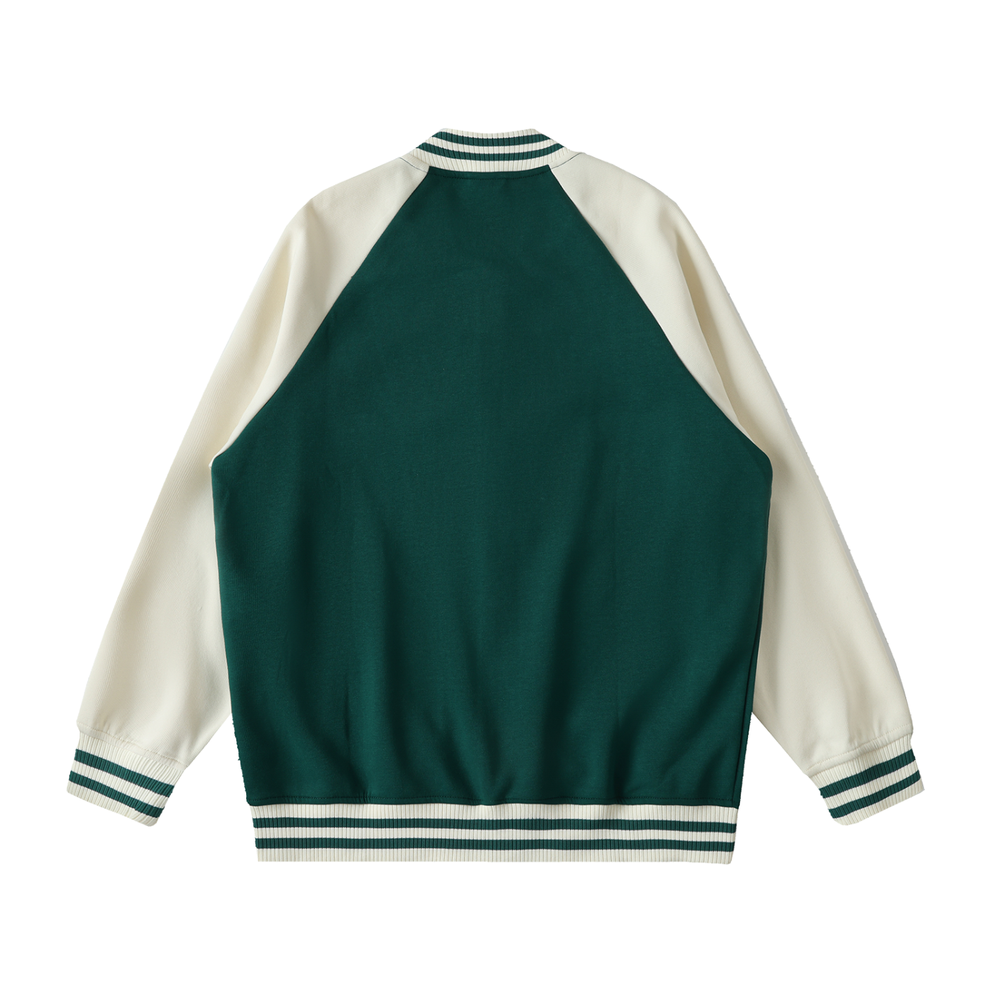 Two Tone Raglan Sleeve Varsity Jacket