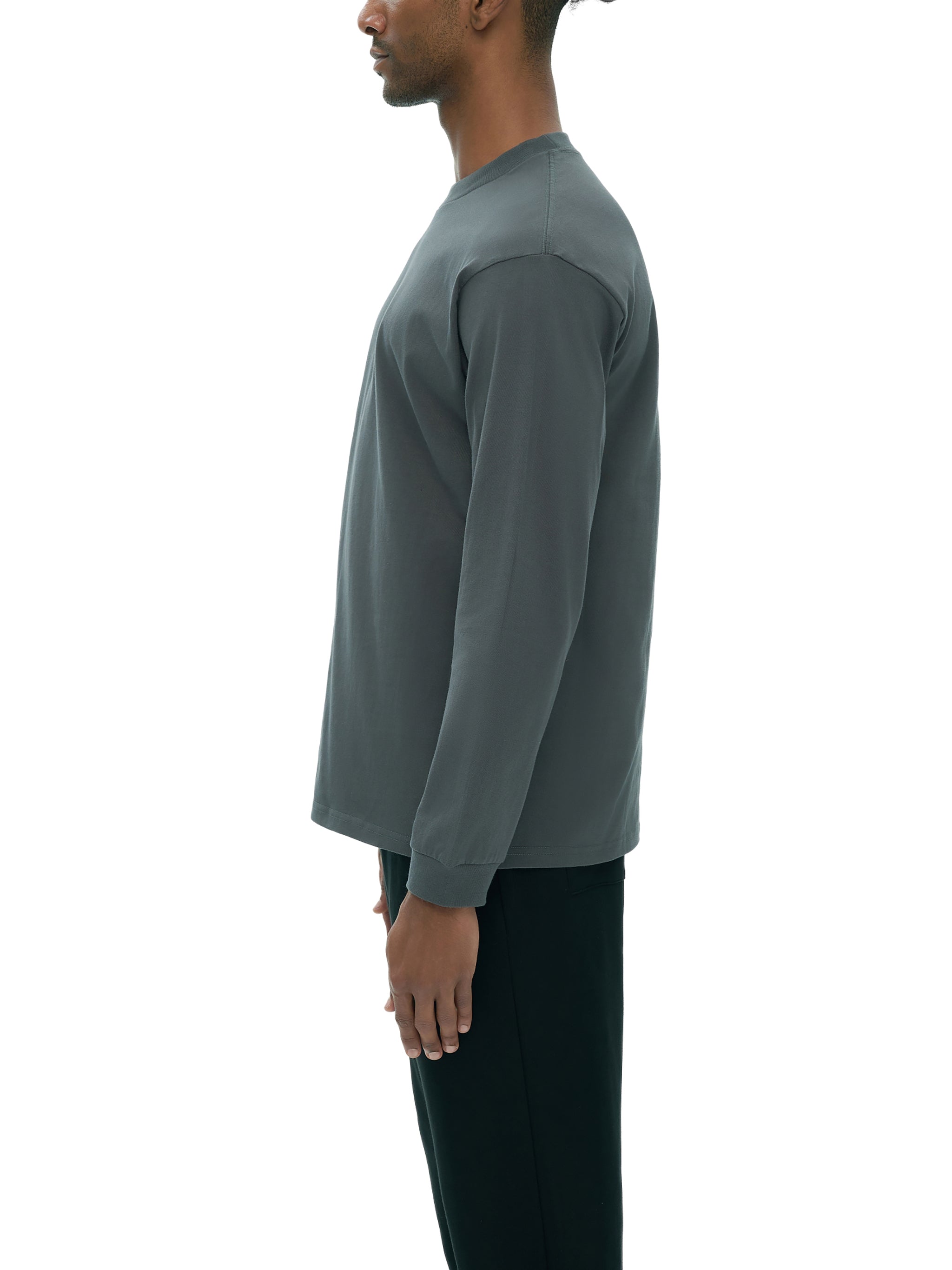 Heavyweight 100% Cotton Drop Shoulder Long Sleeve Shirt - 270gsm