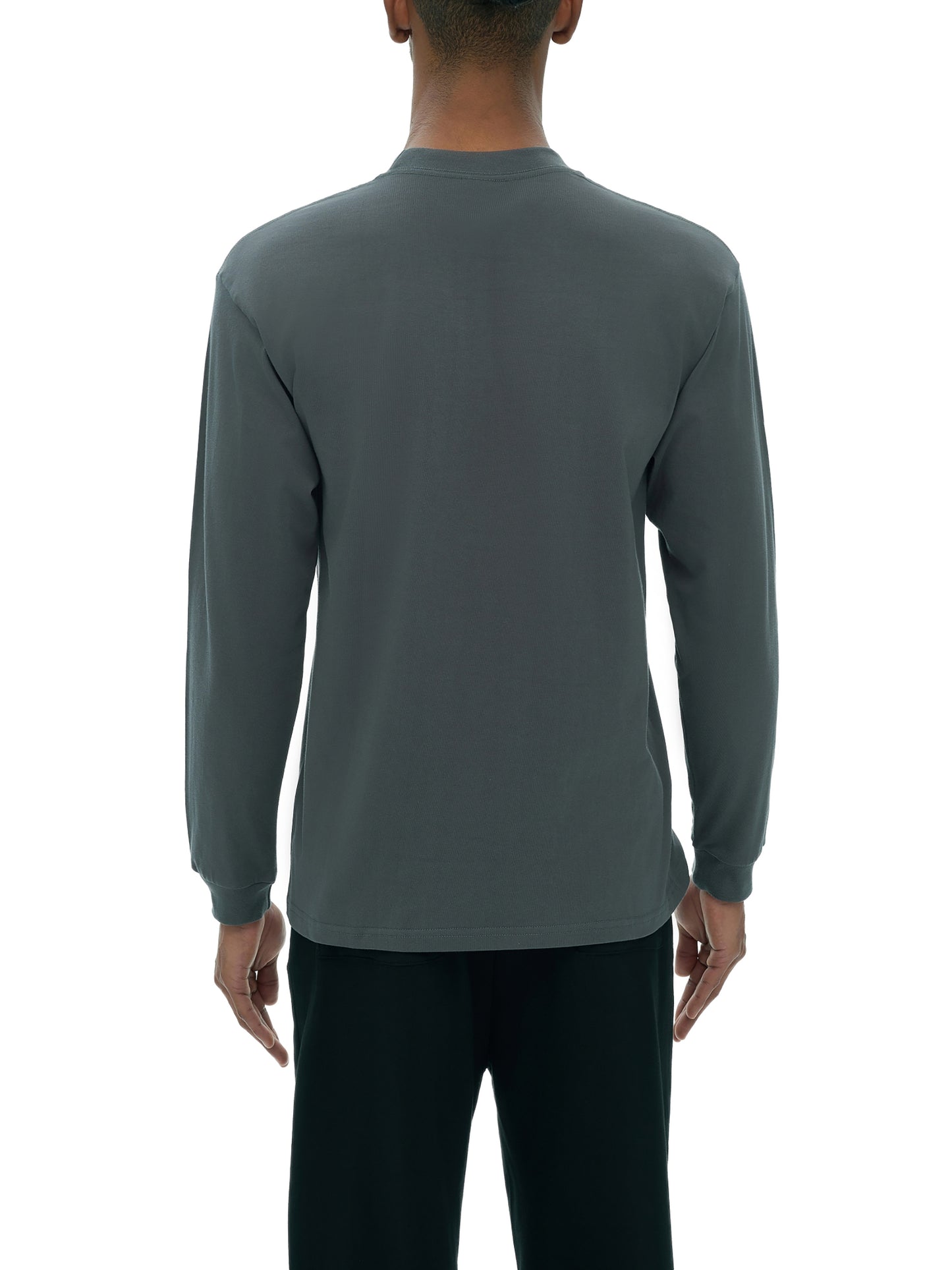 Heavyweight 100% Cotton Drop Shoulder Long Sleeve Shirt - 270gsm