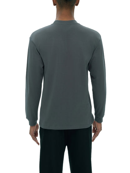 Heavyweight 100% Cotton Drop Shoulder Long Sleeve Shirt - 270gsm