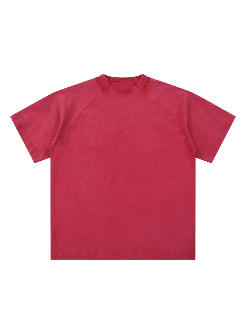Vintage Washed Raglan Cotton T-Shirt