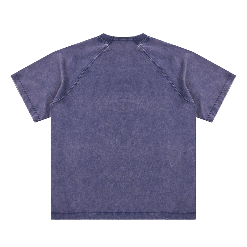 Vintage Washed Raglan Cotton T-Shirt