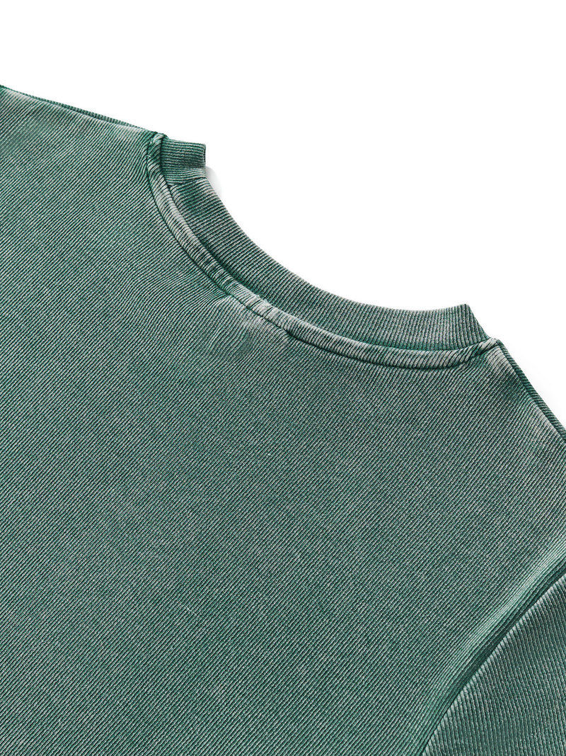 Vintaged-Wash Bodycon Cotton T-Shirt