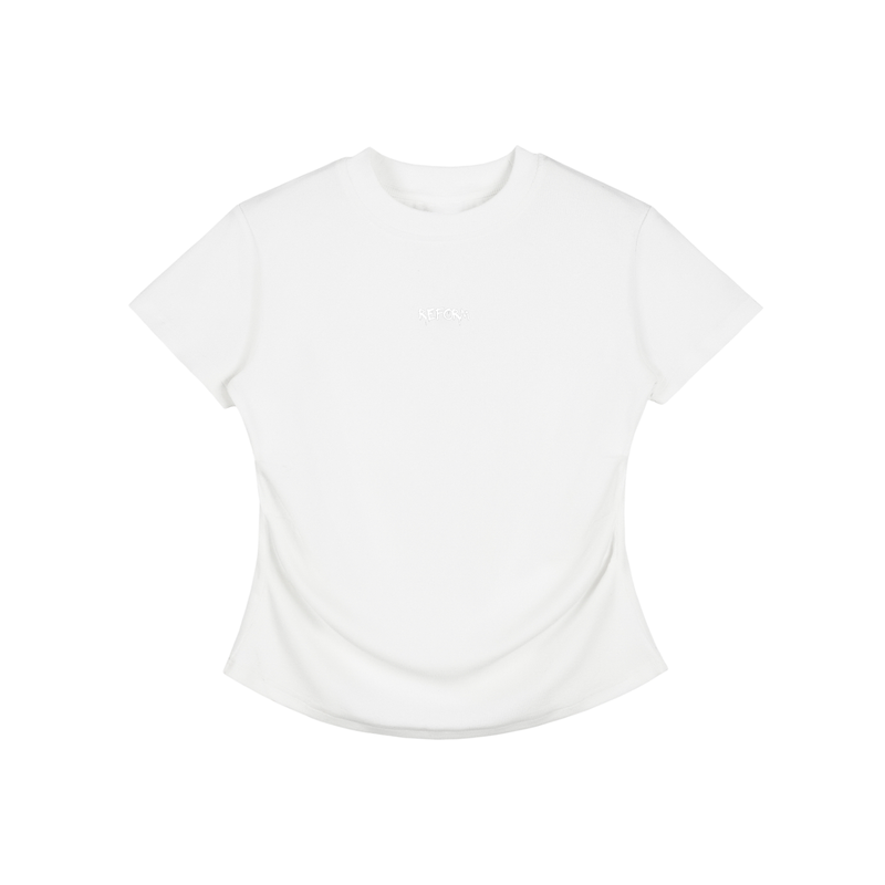 Vintaged-Wash Bodycon Cotton T-Shirt