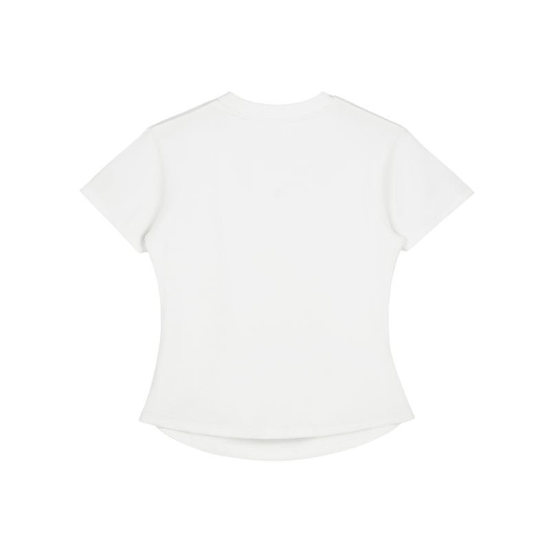 Vintaged-Wash Bodycon Cotton T-Shirt
