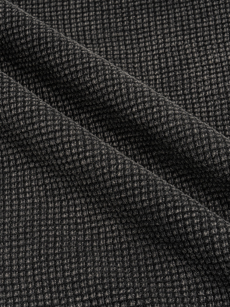 Waffle-Texture Washed Boxy T-Shirt