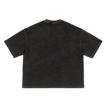 Waffle-Texture Washed Boxy T-Shirt