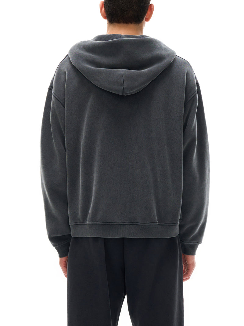 Zip-Through Boxy Fleece Hoodie